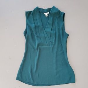 Banana Republic Emerald Green Dress Blouse Size 6